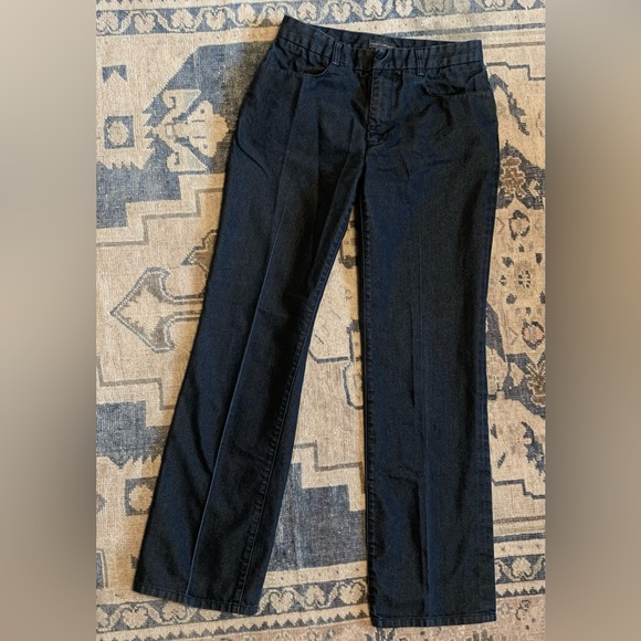 Vintage 2001 Banana Republic Boot Cut Black Dark Gray Shimmer Jeans 6 28 x 31 - Picture 1 of 4